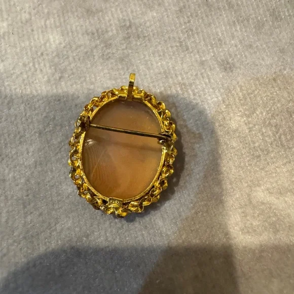 VictorianSterling Silver CameoPin/ Pendant